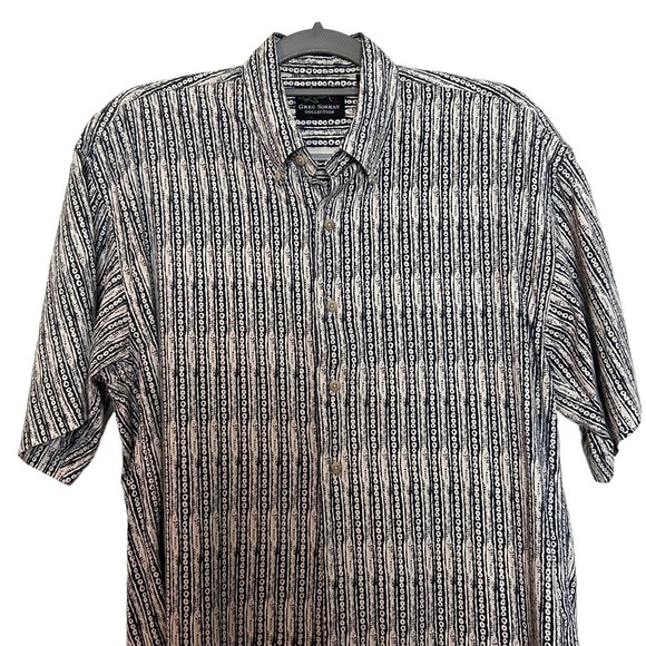 Greg Norman Collection Full Button Down Short Sleeve Shirt Sz. M - Picture 4 of 13